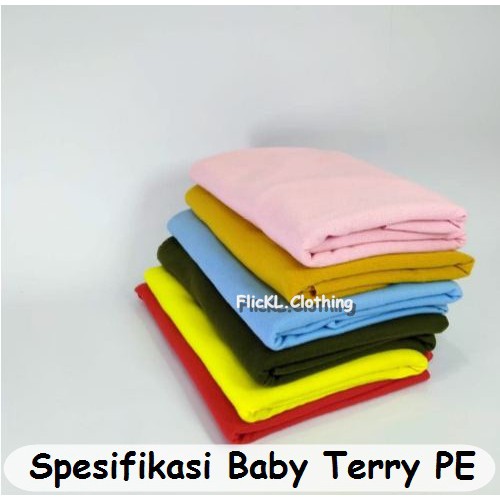 Bahan Kain Baby Terry PE Jaket Training Varsity Sweater