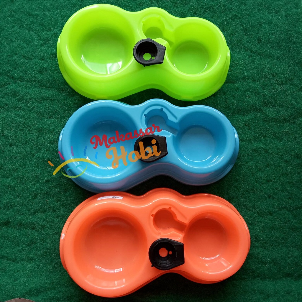 Mangkok Double Isi Air Otomatis Chiro Wadah Tempat Makan Minum Hewan
