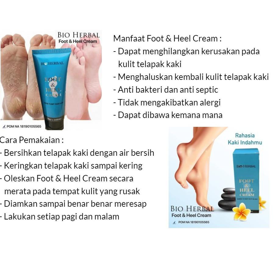 [ORI] BIO HERBAL Foot &amp; Heel Cream Penghalus Tumit Kaki Kering Pecah-pecah 50Gram BPOM 100% ORIGINAL