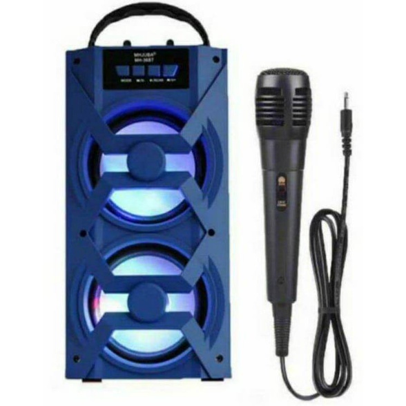 SPEAKER MP3 UKURAN SEDANG 4 INCH FREE MIC KARAOKE