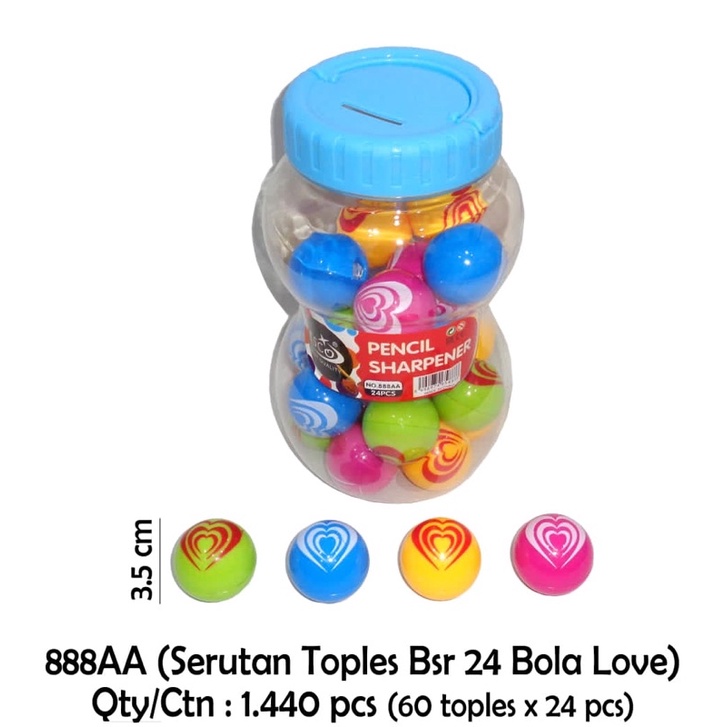 

Rautan pensil toples besar bola love