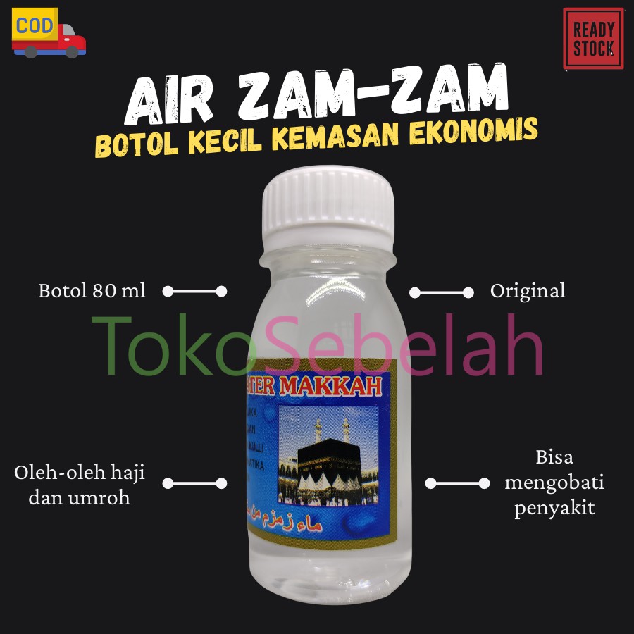 

AIR ZAM ZAM ORI ASLI ARAB BOTOL 80ML OLEH OLEH HAJI DAN UMROH - AIR ZAM ZAM ASLI ORIGINAL - BISA COD