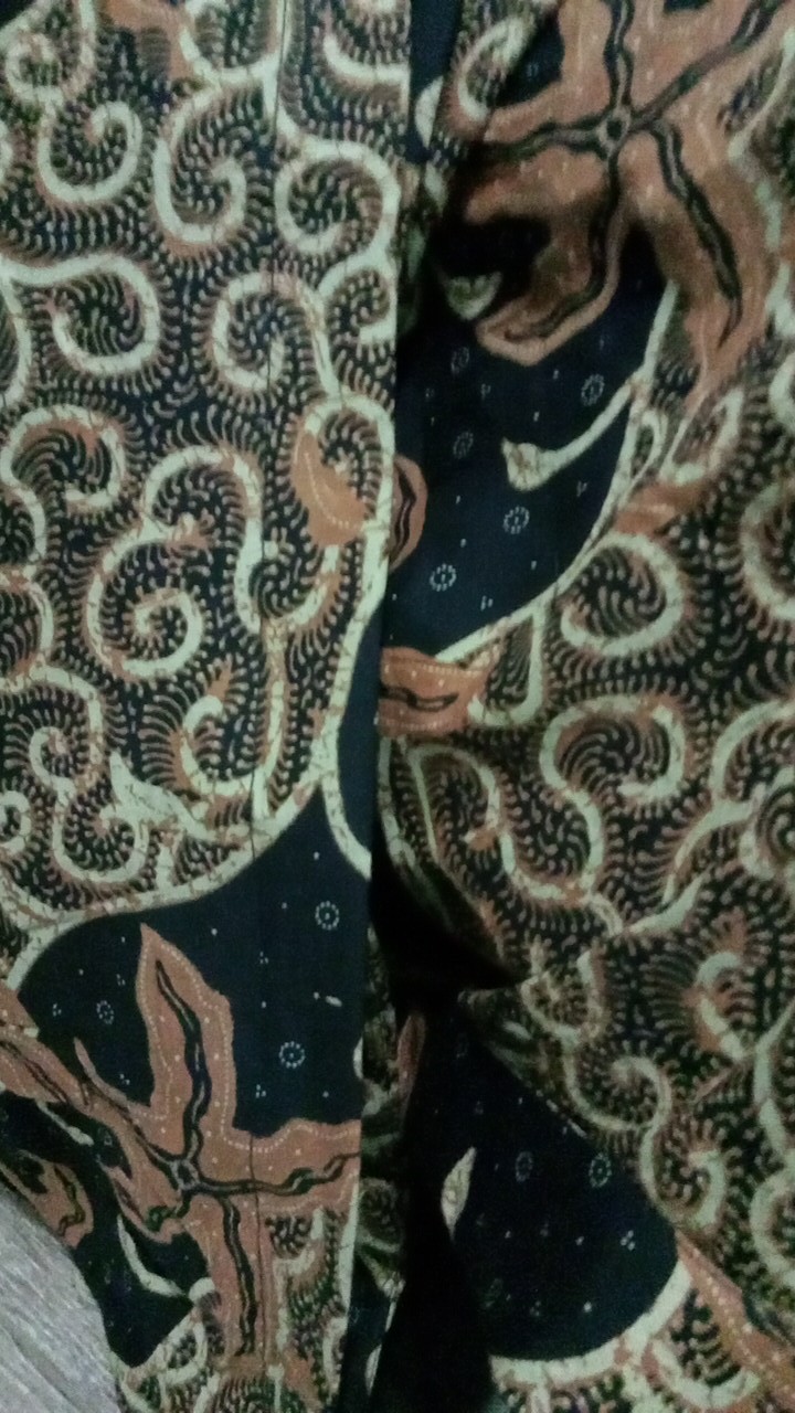 Bintang Coklat Pendek Kemeja Batik Pria Lengan Premium Jumbo Furing Hem Baju Seragam Kantor Modern