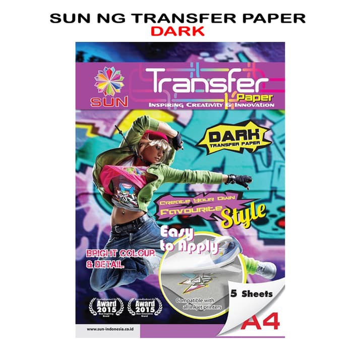 

Spesial Kertas Transfer - SUN Next Generation Transfer Paper Dark A4 Orisinil