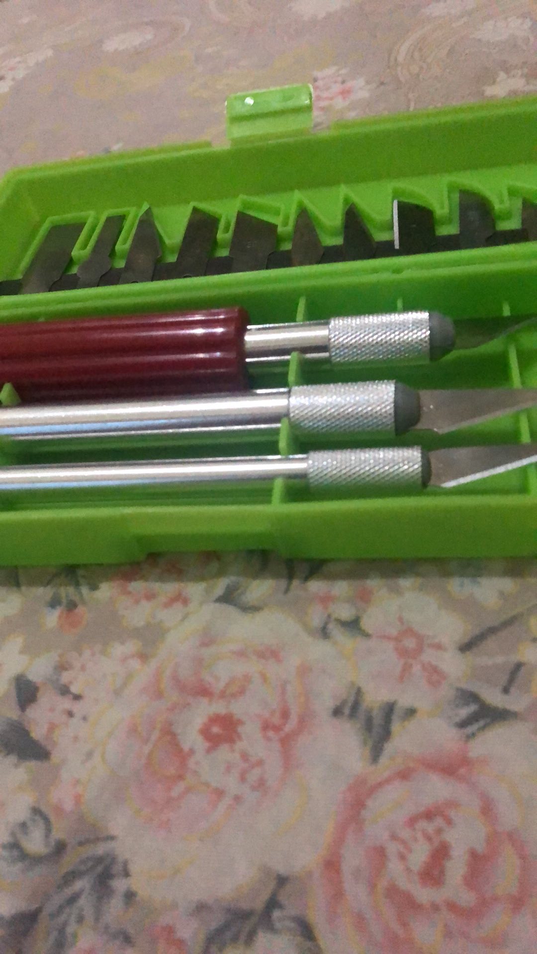 Pisau Bonsai Kelapa / Alat Ukir Seni 13 Set 3 Pegangan (nankai)