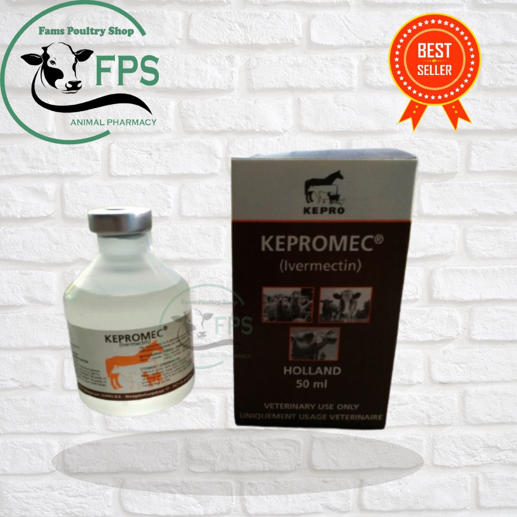 KEPROMEC INJEKSI 50 ML (MENAGATASI GUDIK, SCABIES, DEMODEX)ANJING, KUCING, UNGGAS, KELINCI