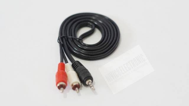 Kabel RCA 2-1 hitam 1.5m