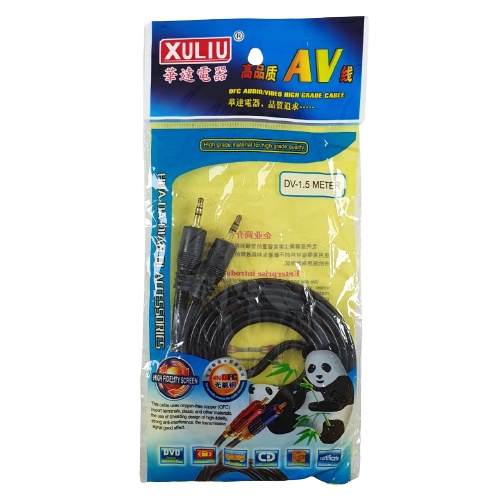 Kabel AUX Audio 3.5mm 1 in 1 Colokan Music Mobil mini to mini Xuliu Cable Audio Jek 1.5m