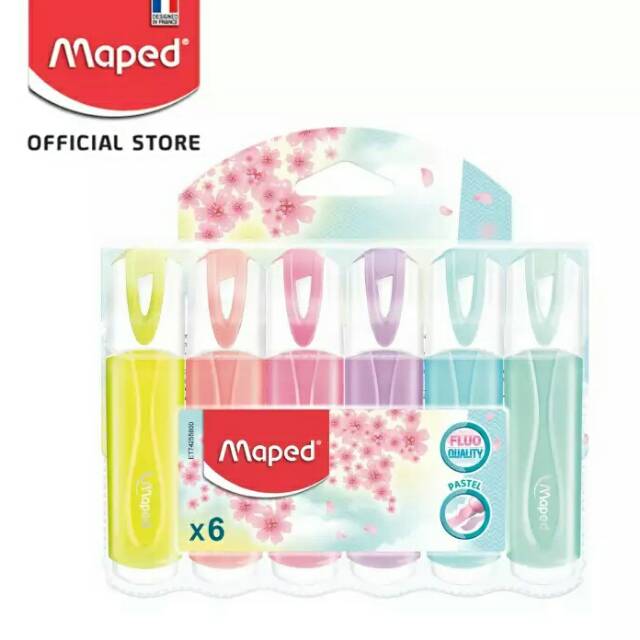 

Highlighter Maped FluoPeps Pastel Set Isi 6 Warna