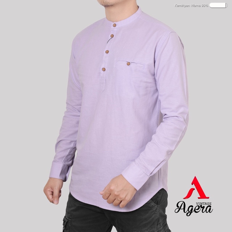 Baju Koko / KEMKO Lengan Panjang Polos Original Brand Agera