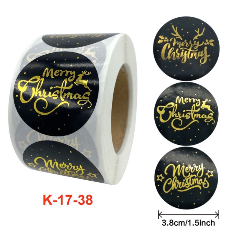 

Sticker Stiker Roll Label Cookies Natal MERRY CHRISTMAS 6