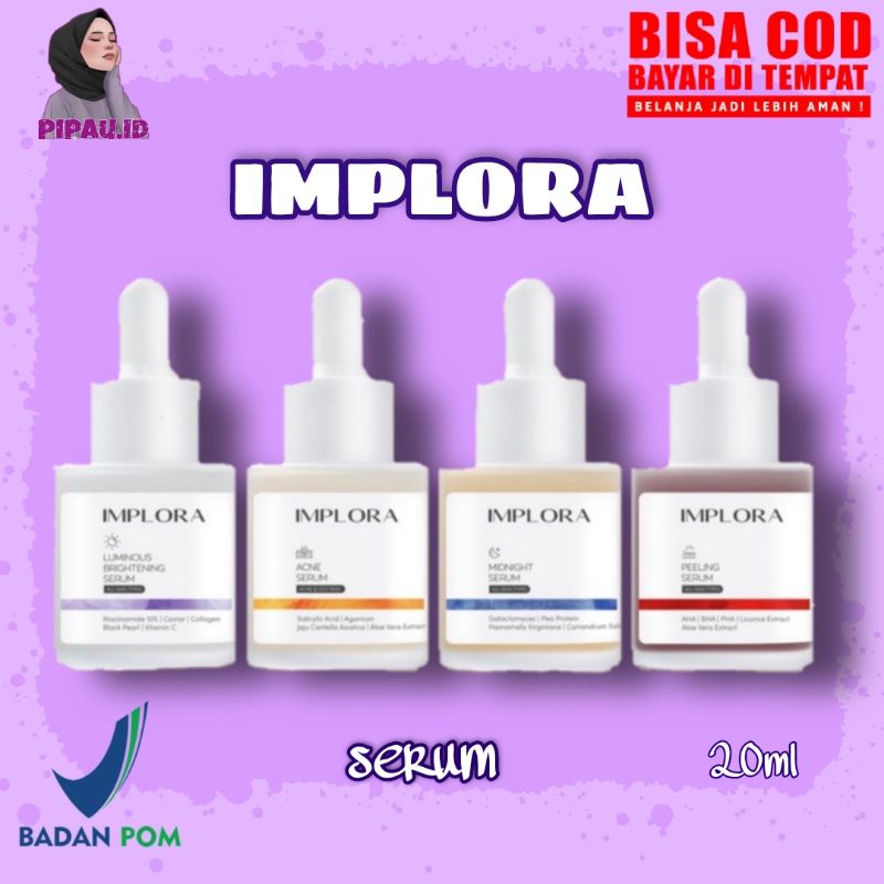 Jual [READY] SERUM BY IMPLORA ACNE AHA BHA PEELING MIDNIGHT LUMINOUS ...