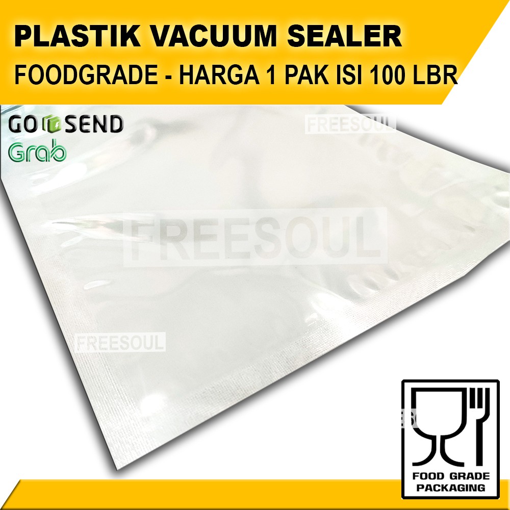 Plastik Vacuum Makanan KECIL 15-19cm - Plastik Vakum Bag Sealer Foodgrade - Plastik Kemasan Makanan