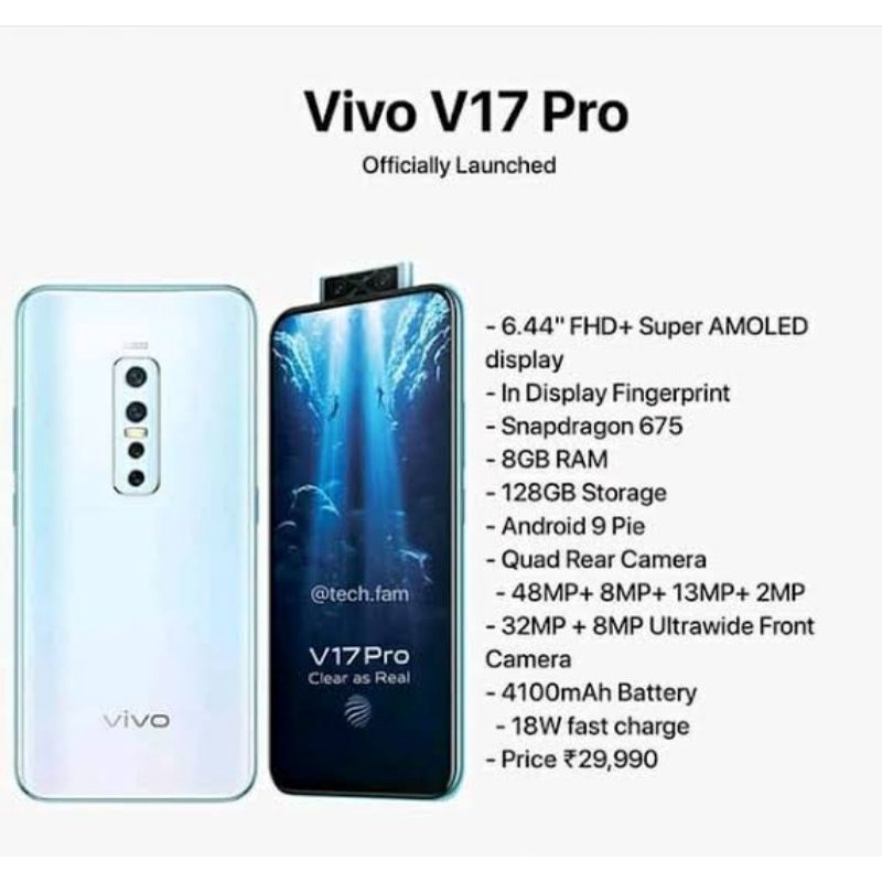 Vivo V17 Pro 8/128 Murah Ori
