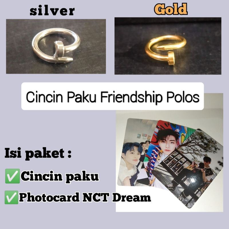 NCT Dream Friendship Ring | Cincin Paku Polos NCT Dream With Freebies