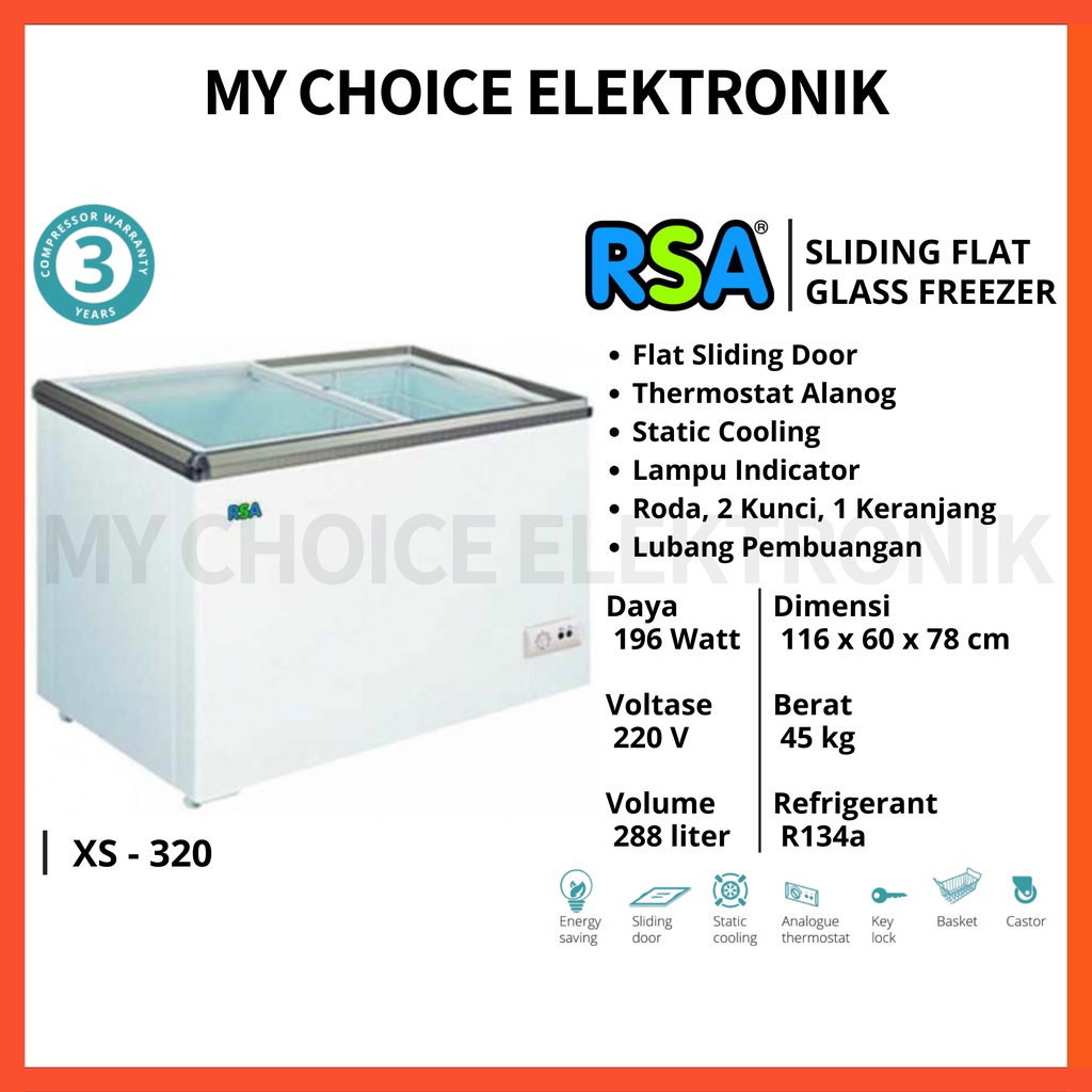 RSA Sliding Freezer XS-320