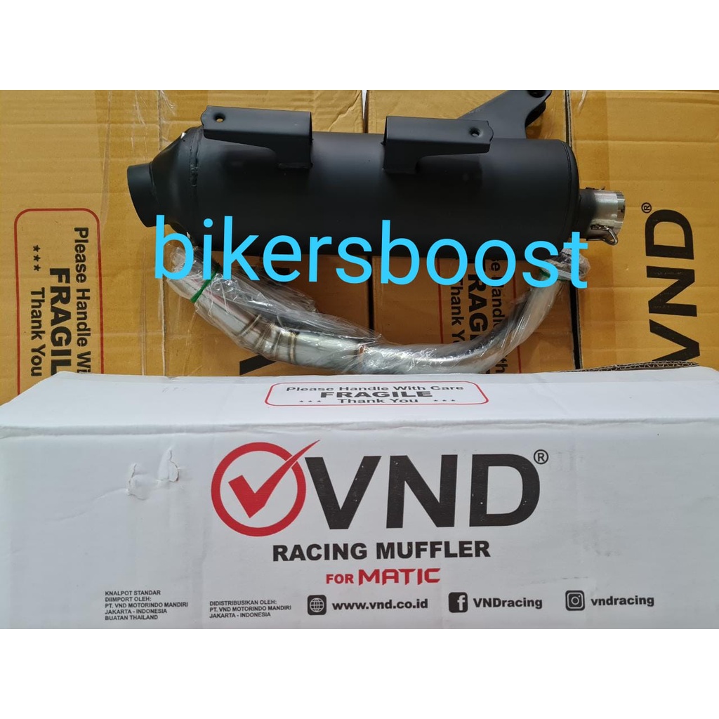 Knalpot VND Rscing Beat Scoopy Beat Fi Scoopy Fi Tsukigi leher atas black