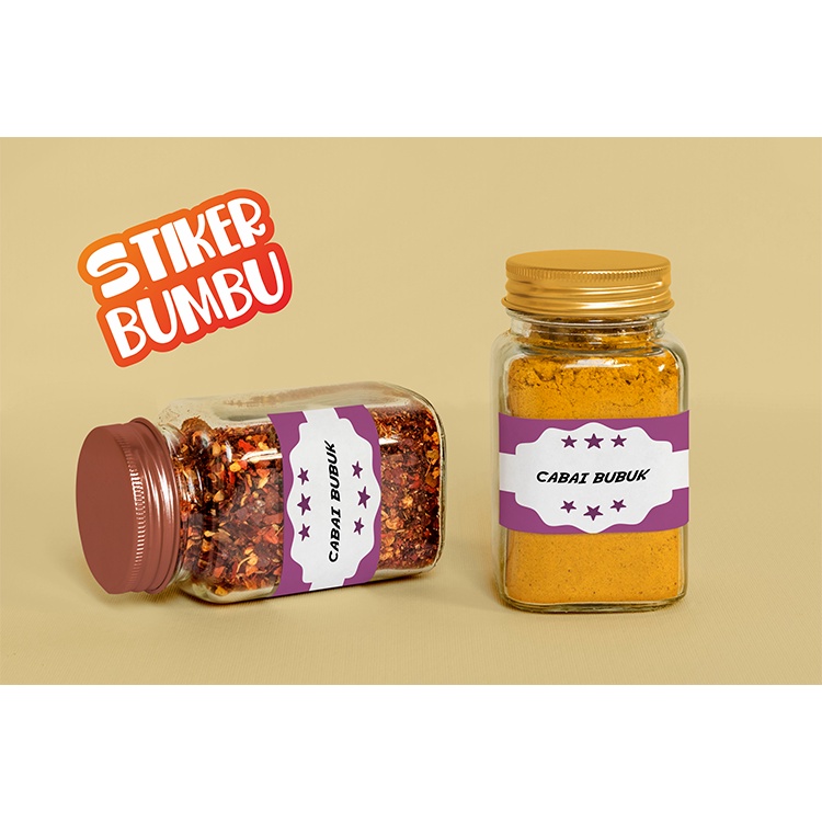 

stiker bumbu dapur | stiker bumbu | stiker garam | sticker 203