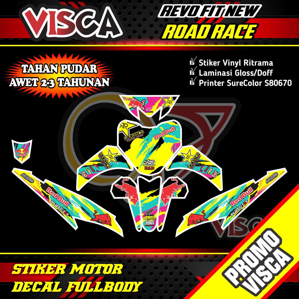 Decal Stiker Revo FI Road Race Stiker Revo Fit