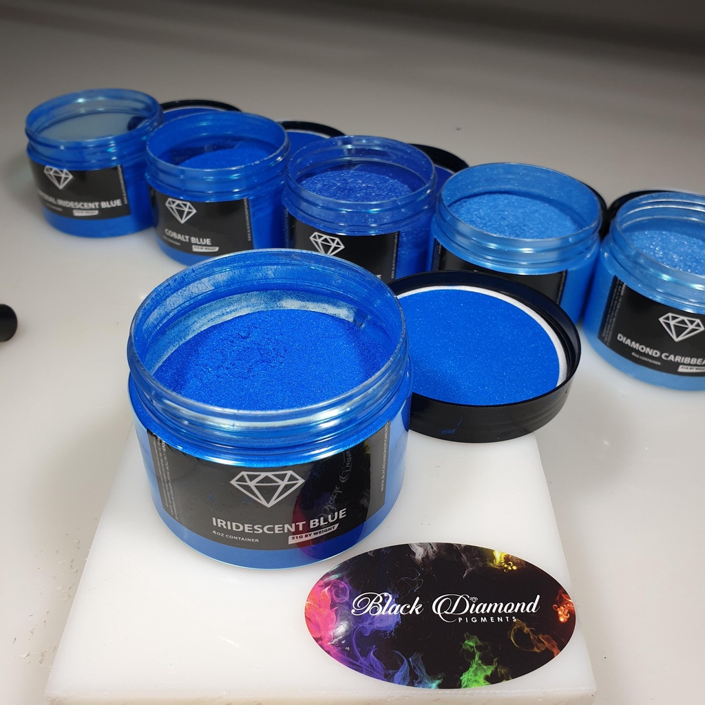 

SINGLE TONE IRIDESCENT BLUE MICA POWDER PIGMENT BLACK DIAMOND ORIGINAL