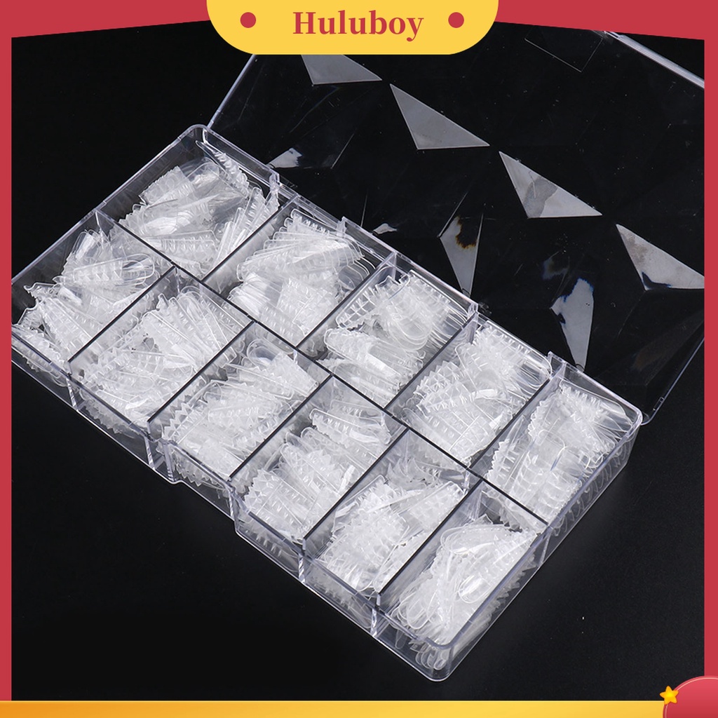 Huluboy Huluboy♡ 500pcs / Box Kuku Palsu Full Cover Transparan Untuk Manicure