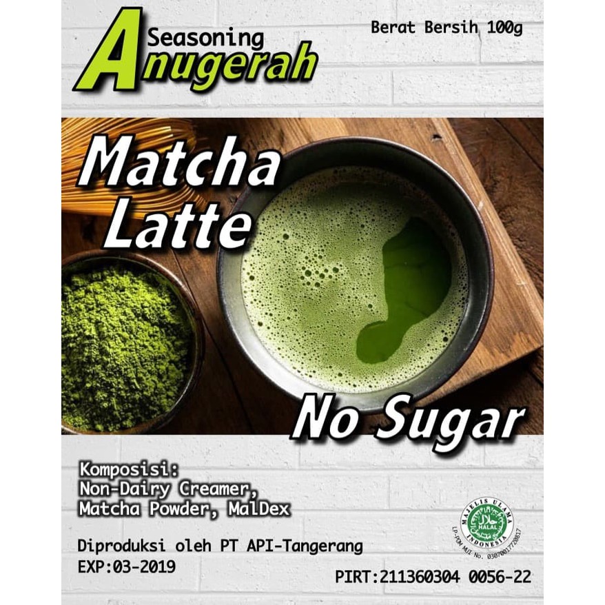 

Matcha latte No Sugar Kemasan 1kg