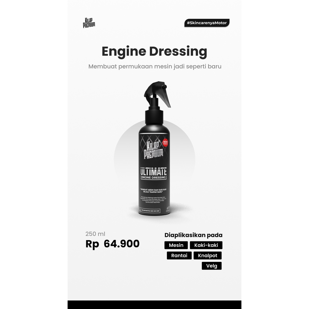 Jual Kilap Premium Ultimate Engine Dressing Dan Proteksi Natural Warna Cat Body Dan Mesin