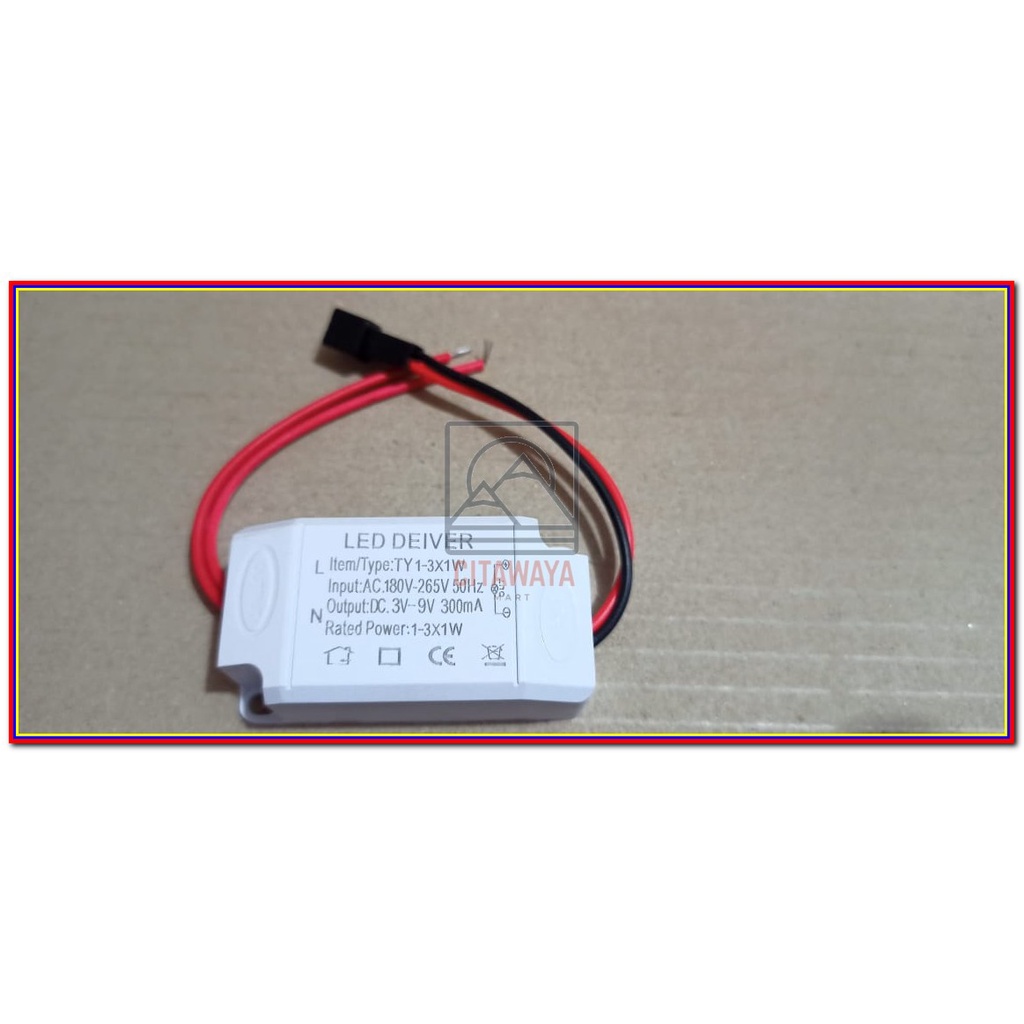 LED Driver 3 Watt 300 mA Casing Plastik TSM