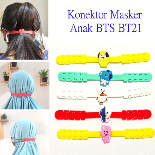 KONEKTOR MASKER utk HIJAB / Sambungan / Pengait Masker BTS ARMY - MKM