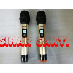 Murah Mic Wireless Krezt KRU 820 ( Edition Gold ) Multi Channel