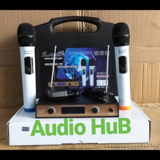 MIC WIRELESS SL AUDIO WM 800 LED MICROPHONE WM800 LED HANDHED KOPER