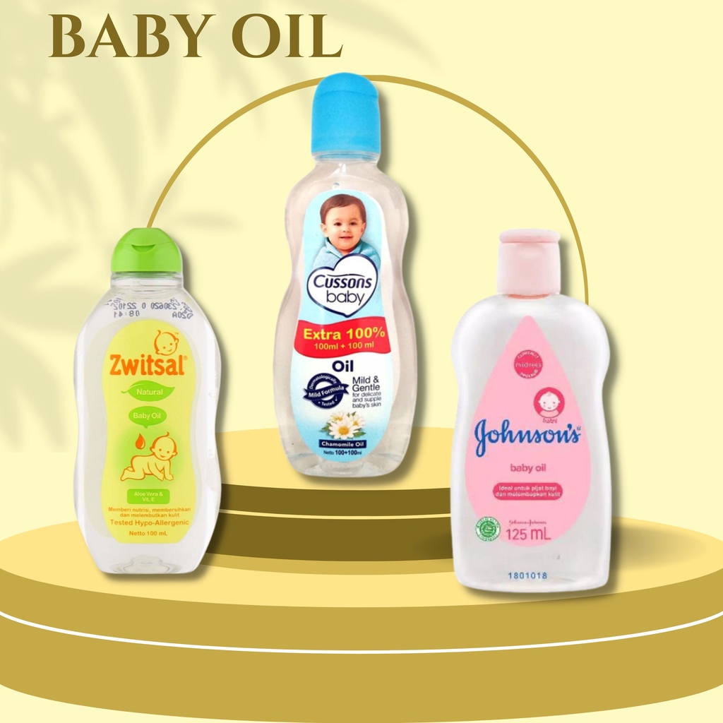 BABY OIL 100mL 125mL 100+100mL berbagai merk