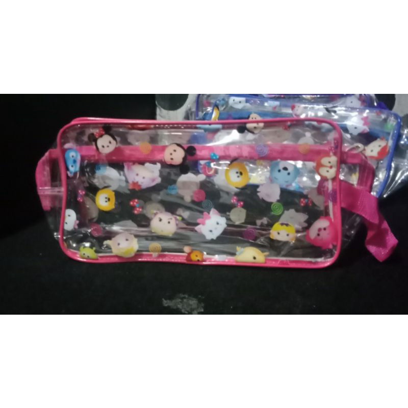 

Dompet Kosmetik/Pensil Bahan Mika Plastik 24x7,5x12