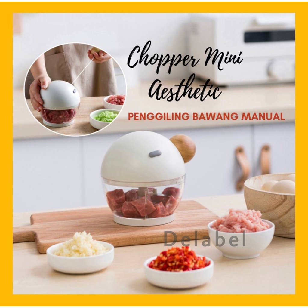 Chopper Manual / Alat Penggiling Manual untuk Daging / Bawang / Sayuran /  Chopper Estetik / Blender Tarik