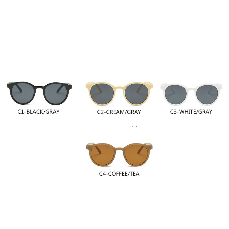 Fashion retro small round frame trend milk tea color small frame ins trend sunglasses