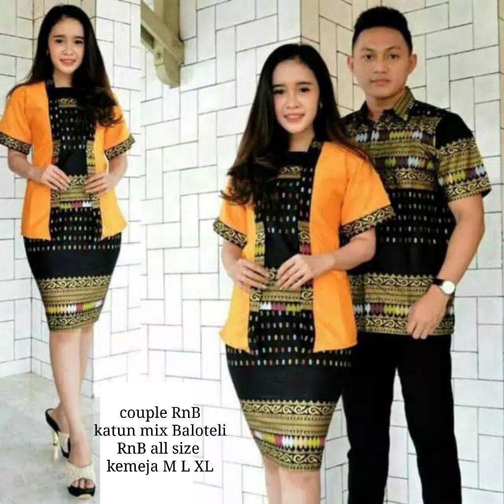 BATIK COUPLE RNB KEBAYA PENDEK ROK SPAN PENDEK ANJANI GOLD