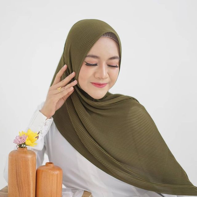 𝗖𝗮𝗿𝗲.𝗶𝗻 Pashmina Plisket Lidi FULL 180x75cm Diamond PREMIUM QUALITY