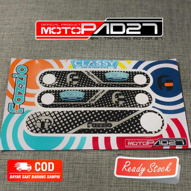 motopad27 stiker panel body depan dan samping yamaha fazzio bahan resin timbul premium