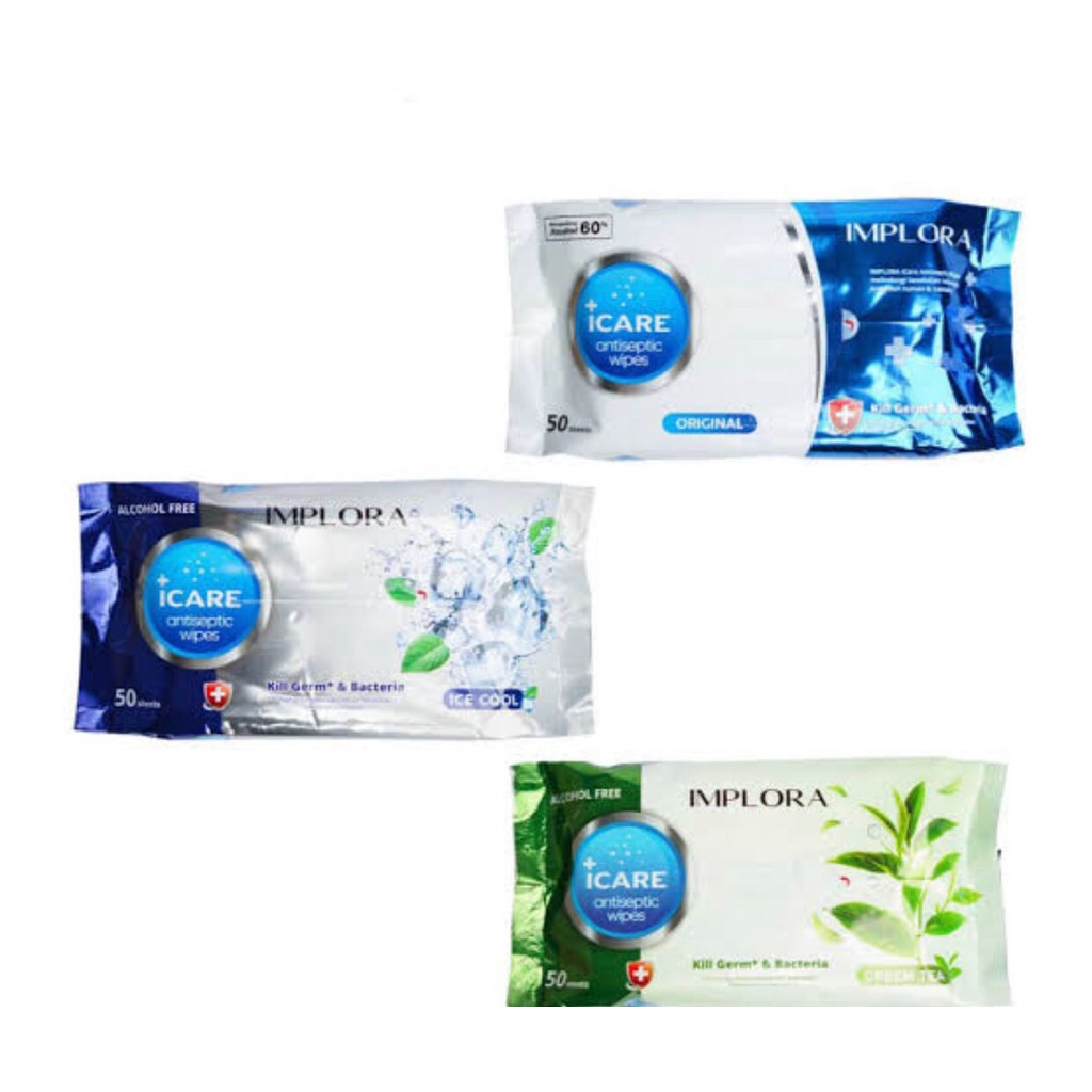 `ღ´ PHINKL `ღ IMPLORA antiseptic tissue basah anti kuman wipes sterill OBRAL