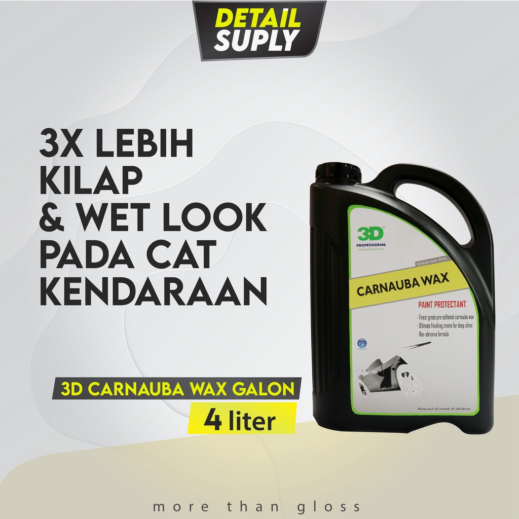 Wax Pengkilap Mobil - 3D Carnauba Wax Galon 4L