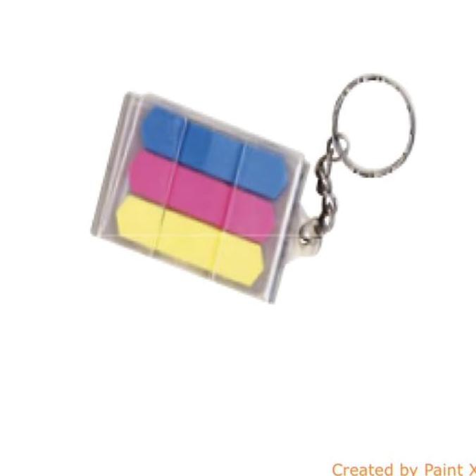 

BEST SELLER ATK0028 (isi60)Keychain+Kertas Pembatas Lem Mini Warna Gantungan Kunci TERJAMIN