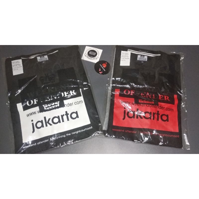 T-shirt Weekend Offender City Series 2 Jakarta NEW / BNIP ( Black / Orange dan Black / White )