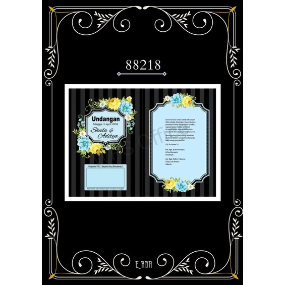 Blangko Undangan Erba Murah kode 88218