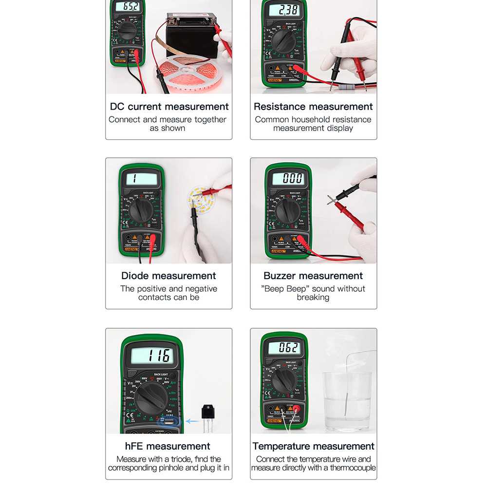 (BISA COD) RVOSTR ANENG Digital Multimeter Voltage Tester - AN8205C