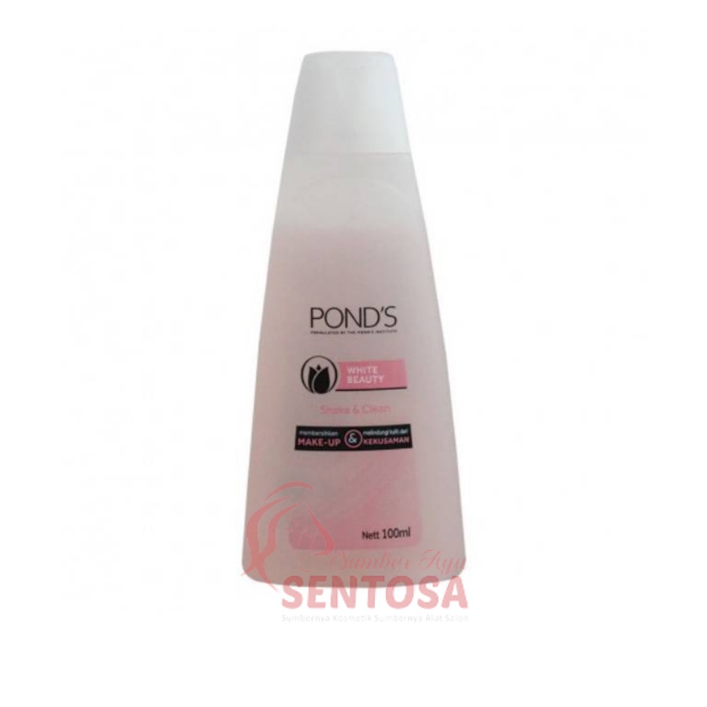 Pond's White Beauty Shake &amp; Clean Pembersih Make UP 100 ML