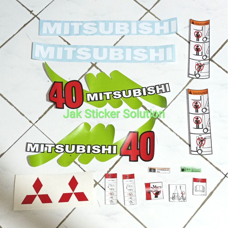 Stiker Forklift Mitsubishi 40 (4 ton)