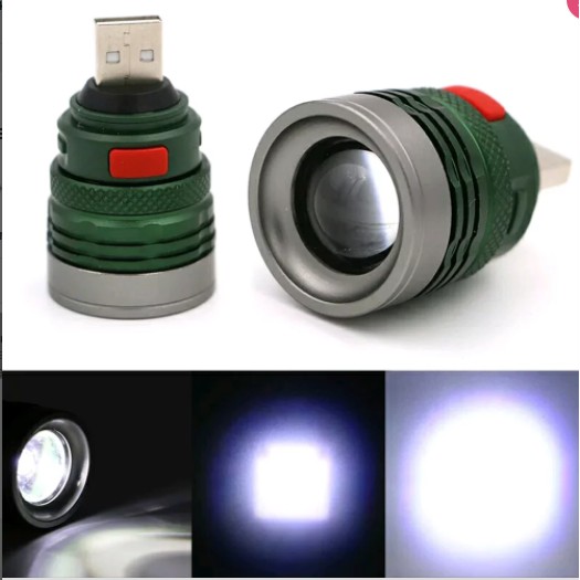Senter usb power led cree q5 Zoomable