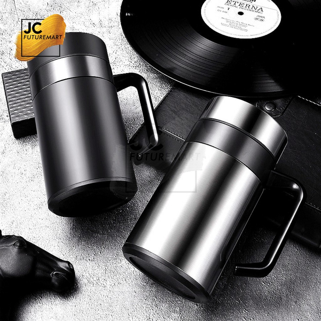 TUMBLER THERMO MUGS 400ML - ZBLQ7 | STAINLESS STEEL INSULATED CUP - Hitam