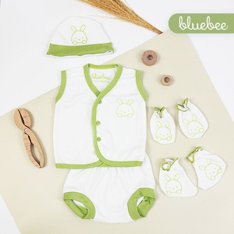 Blue Bee Setelan Bayi New Born Singlet / Baju Anak / Kado Lahiran 22002