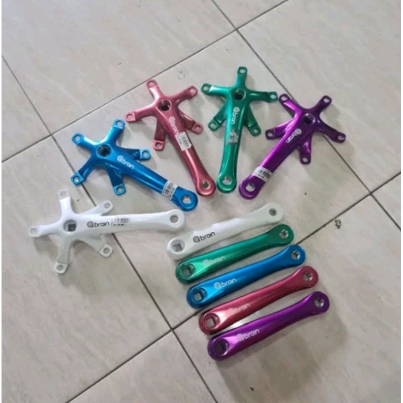 crank arm sepeda merk brain vuelta pista original bcd 130 mm 130mm crank bisa sepeda fixie lipat folding bike seli roadbike balap road bike